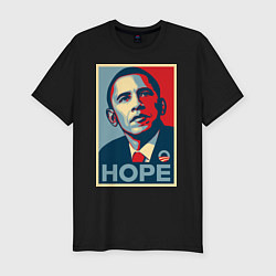 Футболка slim-fit Obama hope vert, цвет: черный