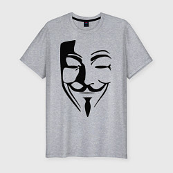 Мужская slim-футболка Vendetta Mask