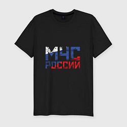 Футболка slim-fit МЧС России, цвет: черный