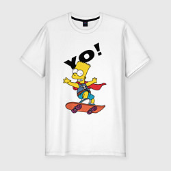 Футболка slim-fit Yo Bart, цвет: белый