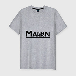 Футболка slim-fit Marilyn Manson, цвет: меланж