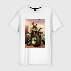 Мужская slim-футболка Тревор с автоматом