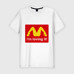 Футболка slim-fit Im lovin it!, цвет: белый