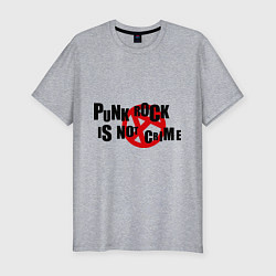 Футболка slim-fit Punk Rock is not a crime, цвет: меланж