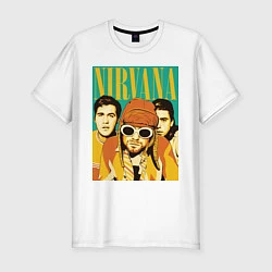 Мужская slim-футболка Nirvana