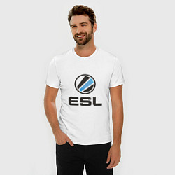 Футболка slim-fit ESL, цвет: белый — фото 2