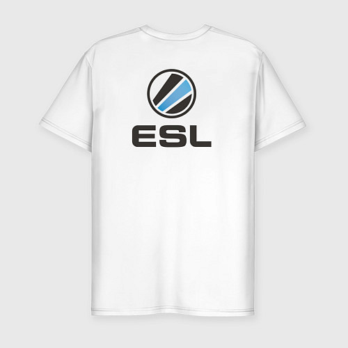 Мужская slim-футболка ESL / Белый – фото 2