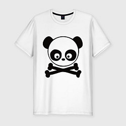 Мужская slim-футболка Skull panda