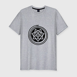 Футболка slim-fit HIM Pentagram, цвет: меланж