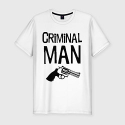 Мужская slim-футболка Criminal man