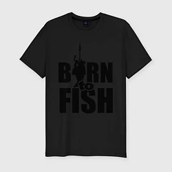Мужская slim-футболка Born to fish