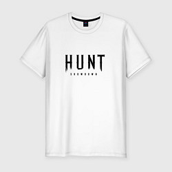 Мужская slim-футболка Hunt: Showdown Black Logo