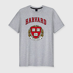 Футболка slim-fit Harvard university, цвет: меланж