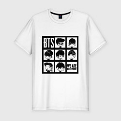 Футболка slim-fit BTS: We are bulletproof, цвет: белый