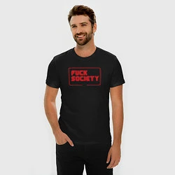 Футболка slim-fit F Society, цвет: черный — фото 2