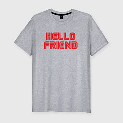 Футболка slim-fit Hello Friend, цвет: меланж