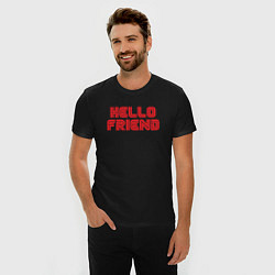 Футболка slim-fit Hello Friend, цвет: черный — фото 2