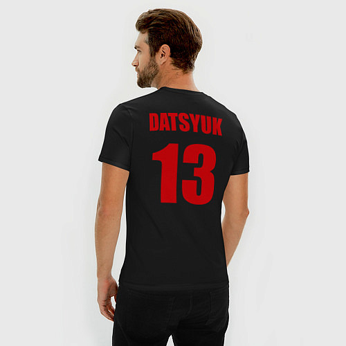 Мужская slim-футболка Detroit Red Wings: Pavel Datsyuk / Черный – фото 4