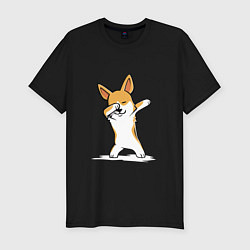 Мужская slim-футболка Даб собака