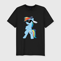 Футболка slim-fit Крутая пони, цвет: черный