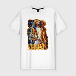 Мужская slim-футболка Cobain Art