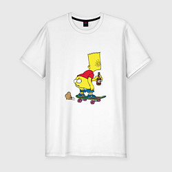 Мужская slim-футболка Bart Simpson