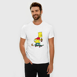 Футболка slim-fit Bart Simpson, цвет: белый — фото 2