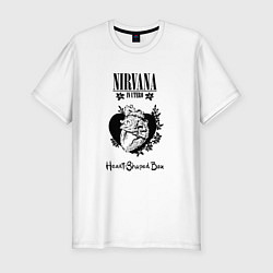 Футболка slim-fit Nirvana in utero сердце, цвет: белый