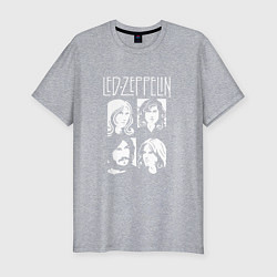 Мужская slim-футболка Led Zeppelin Band