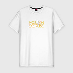 Футболка slim-fit Evolution of Exercise NEW, цвет: белый