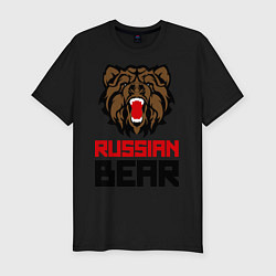 Футболка slim-fit Russian Bear, цвет: черный