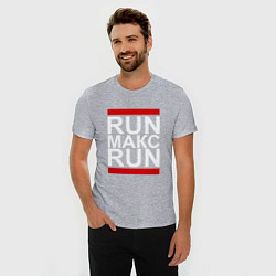 Футболка slim-fit Run Макс Run, цвет: меланж — фото 2