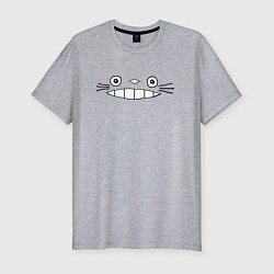 Футболка slim-fit Totoro face, цвет: меланж