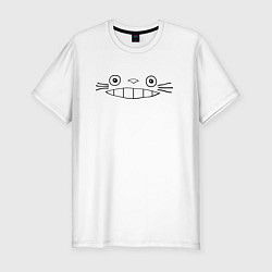 Футболка slim-fit Totoro face, цвет: белый