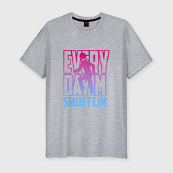 Мужская slim-футболка Everyday I'm shuffling