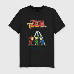Мужская slim-футболка Zelda: Tri Force Heroes