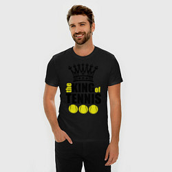 Футболка slim-fit King of tennis, цвет: черный — фото 2