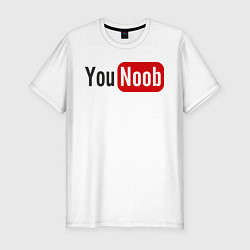 Мужская slim-футболка You Noob