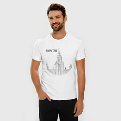 Футболка slim-fit Moscow MSU, цвет: белый — фото 2