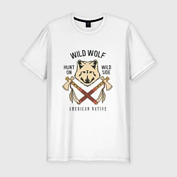Мужская slim-футболка Wild Wolf