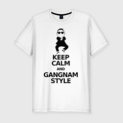 Футболка slim-fit Keep Calm & Gs, цвет: белый