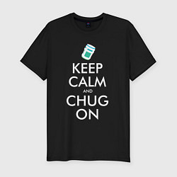 Футболка slim-fit Keep Calm & Chug on, цвет: черный