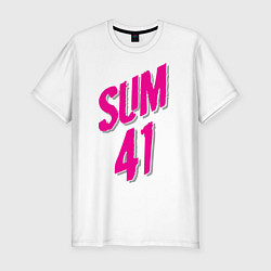 Футболка slim-fit Sum 41: Pink style, цвет: белый