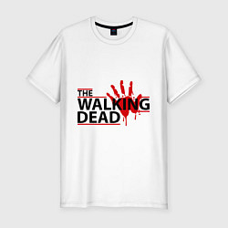 Футболка slim-fit The Walking Dead, кровавый след, цвет: белый