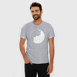 Футболка slim-fit Котики Инь Янь, цвет: меланж — фото 2
