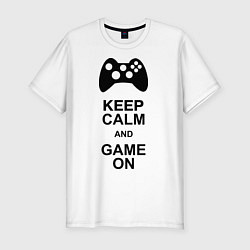 Футболка slim-fit Keep Calm & Game On, цвет: белый