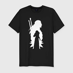 Мужская slim-футболка Силуэт Ведьмака