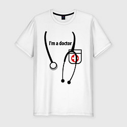 Мужская slim-футболка I m doctor