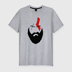 Мужская slim-футболка God of War: Kratos Face