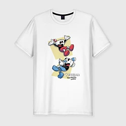 Футболка slim-fit Cuphead Friends, цвет: белый